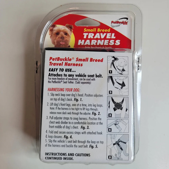 Dog Car Travel Harness Small Breed Under 20 lbs PetBuckle Seat Belt Attachment - Picture 2 of 5